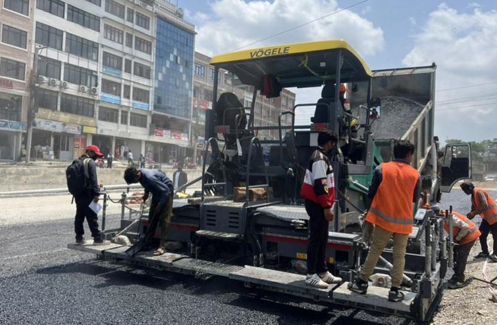 Dhulikhel-Sanga road section black paper started