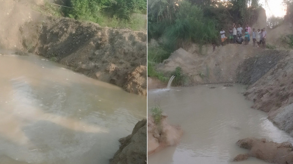 Irrigation is being done by damming the river Mutni