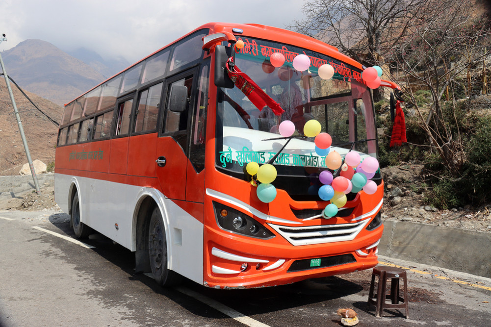 City bus operation in Thulibheri