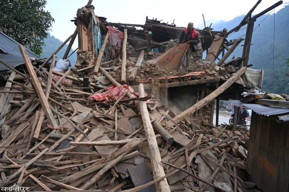 'I am working in India to pay off the debt of the house destroyed by the earthquake'