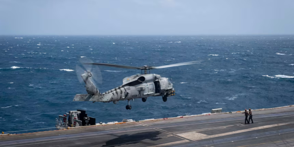 US Navy helicopter and fighter jet crash in South China Sea