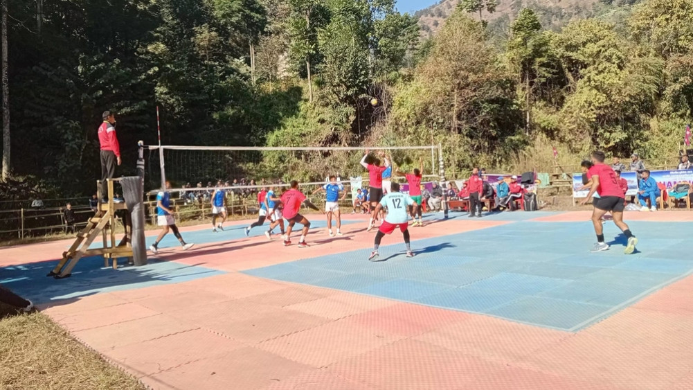 Puse Mela Men's Volleyball: Bhojpur, Sankhuwasabha, Jhapa and Taplejung in the semifinals