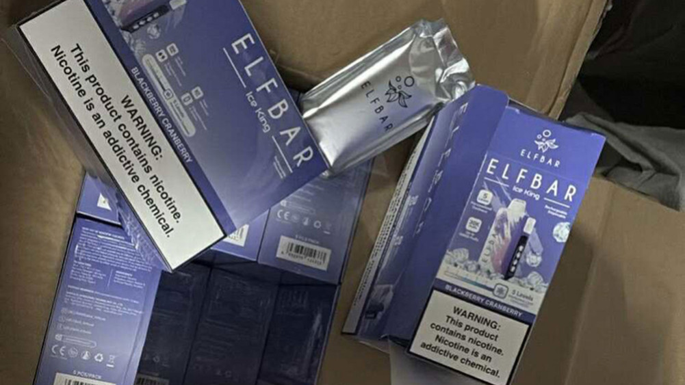 Smuggled vapes in containers of herbs