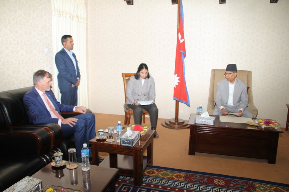 Courtesy call between Vice President Yadav and German Ambassador Volz