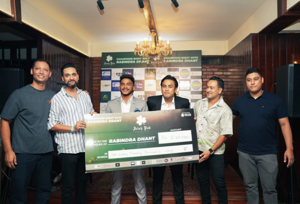 Rabindra Dhant honored by Iris Pub