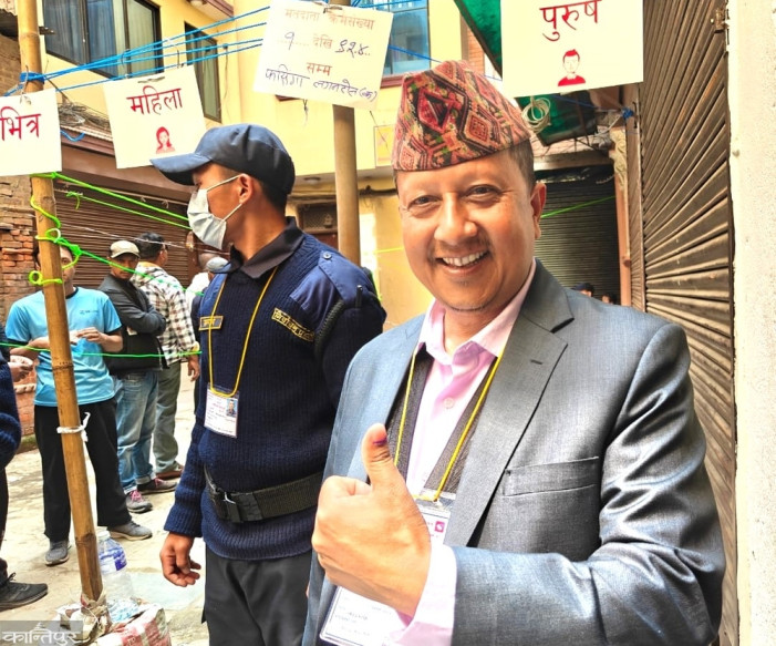 UML candidate from Kathmandu 9, Shakya, said - Exercise your right to vote with confidence.