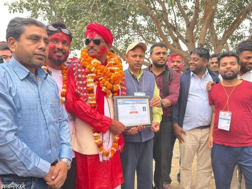 Pramod Kumar Mahato of the Rashtriya Swayamsevak Sangh (RSS) won in Mahotri-1.