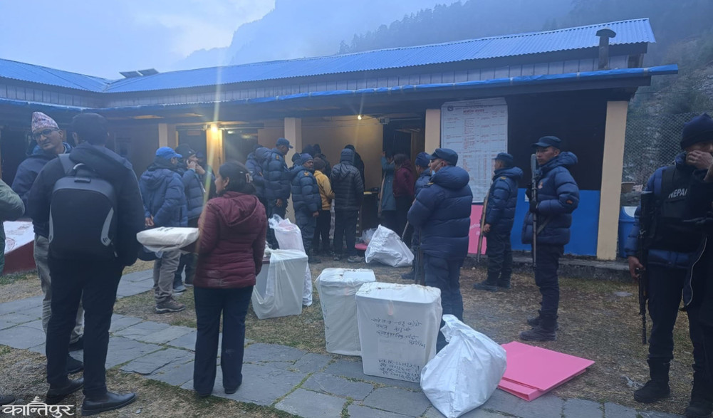 Ballot boxes to be brought from Narpabhumi to Manang by helicopter