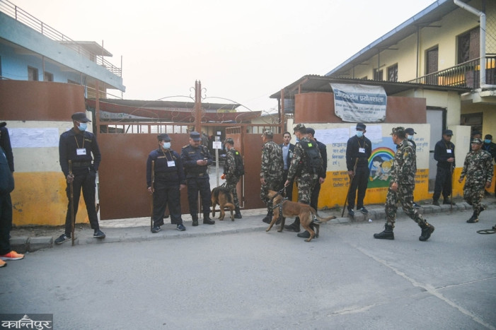 Tight security checks at polling stations for PM