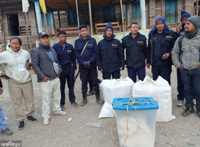 Ballot boxes have been delivered to 41 places in Dolpa, 29 places are yet to arrive.
