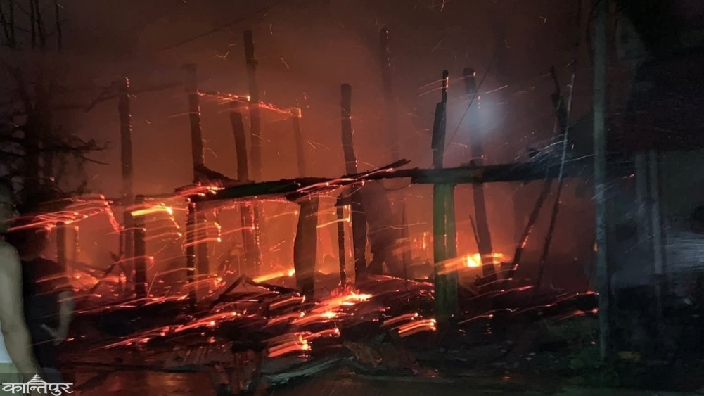 Massive fire breaks out in Udayapur's Beltar, 2 people die in burns