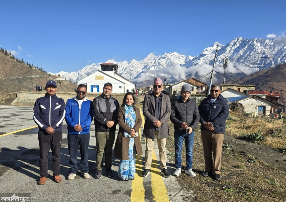 Minister of Physical Infrastructure Chaulagain inspects Bheri Corridor