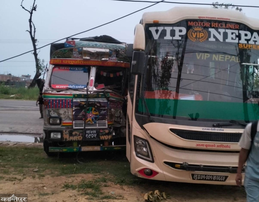 Road accident in Bardaghat: One woman killed, three injured