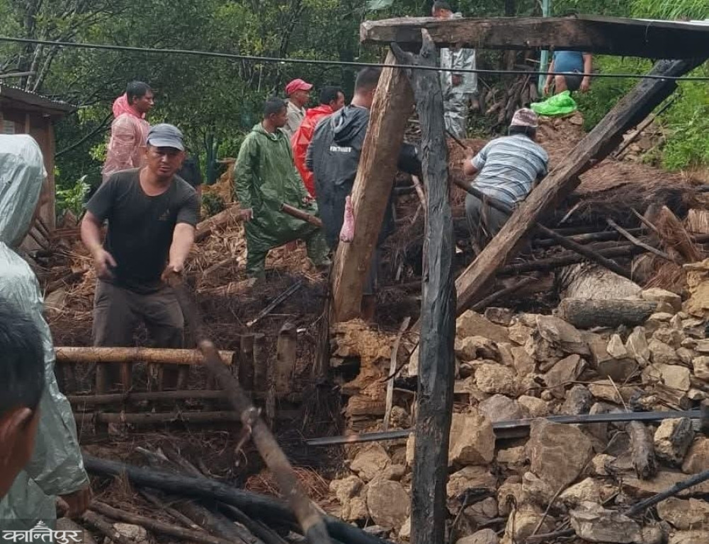 One person dies after landslide buries cowshed in Syangja