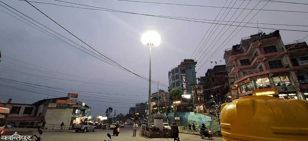The municipality finally received the street light switch in Bhimeshwor.