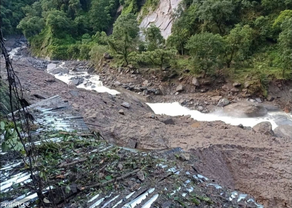 Dolakha flood update: Four people trapped in cliff rescued