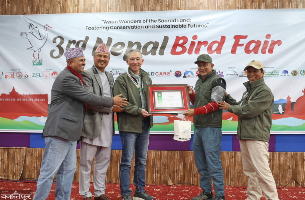 Kantipur journalist Poudel honored