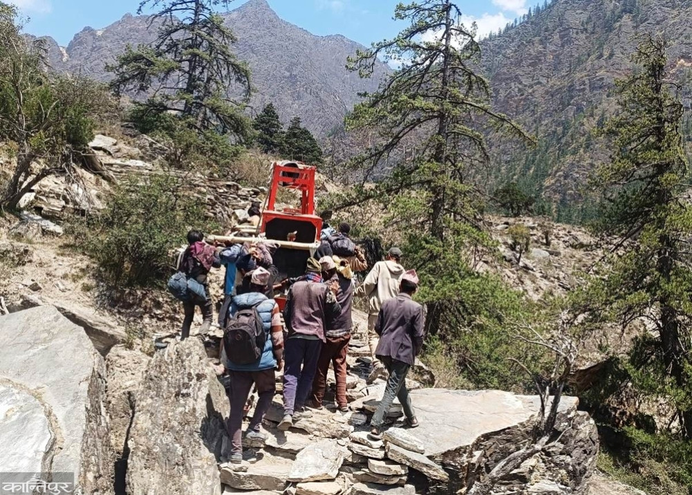 Transportation depends on human labor if roads are not built on time