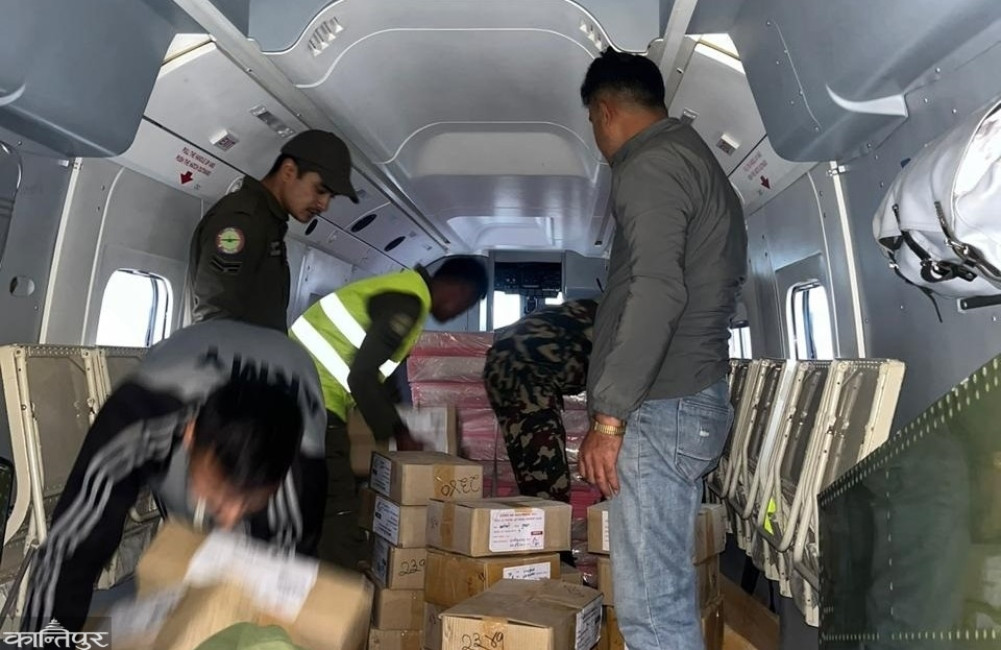 Election materials reach Humla via Nepali Army sky truck