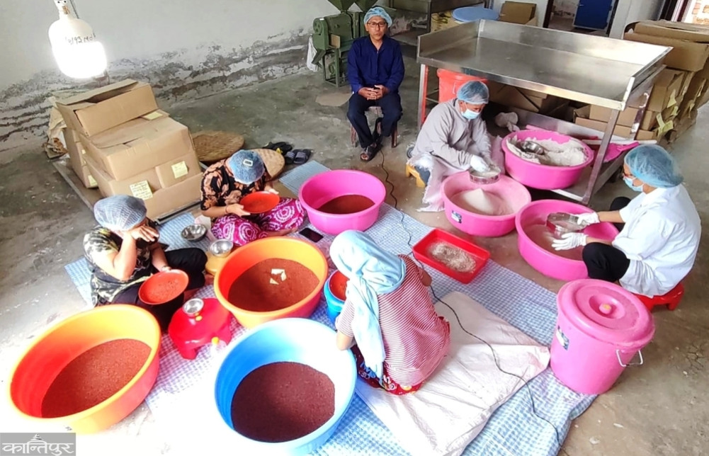 Dhankuta's Roshan in a campaign to bring local products to consumers' kitchens