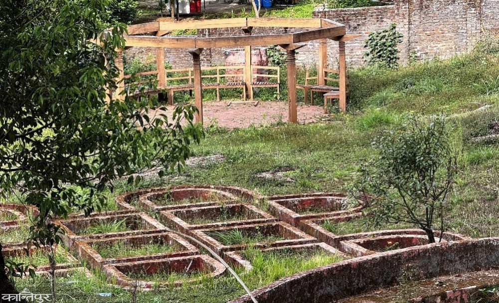 Tansen Amarnarayan Temple's flower garden Lathaling
