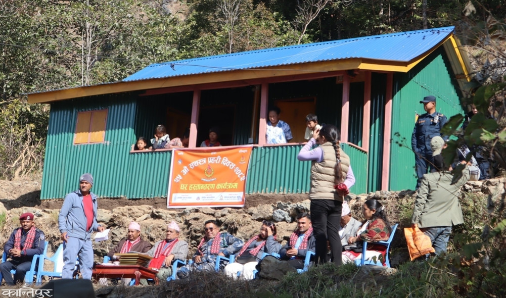Angbo family's house built with the labor assistance of the Armed Police Force