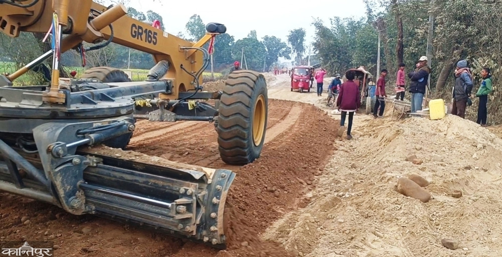 Using children in road construction work