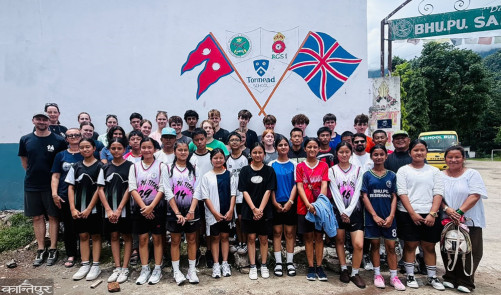 British students in Lamjung to understand Nepal's education system and reading culture