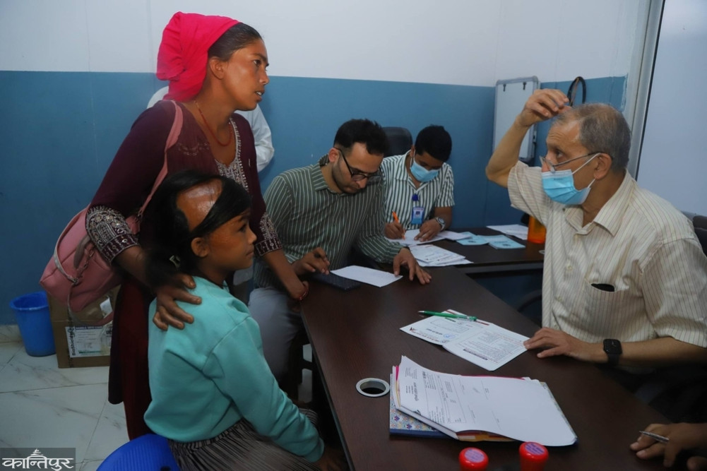 Nabil Bank's free burn treatment camp in Ghorahi, Dang