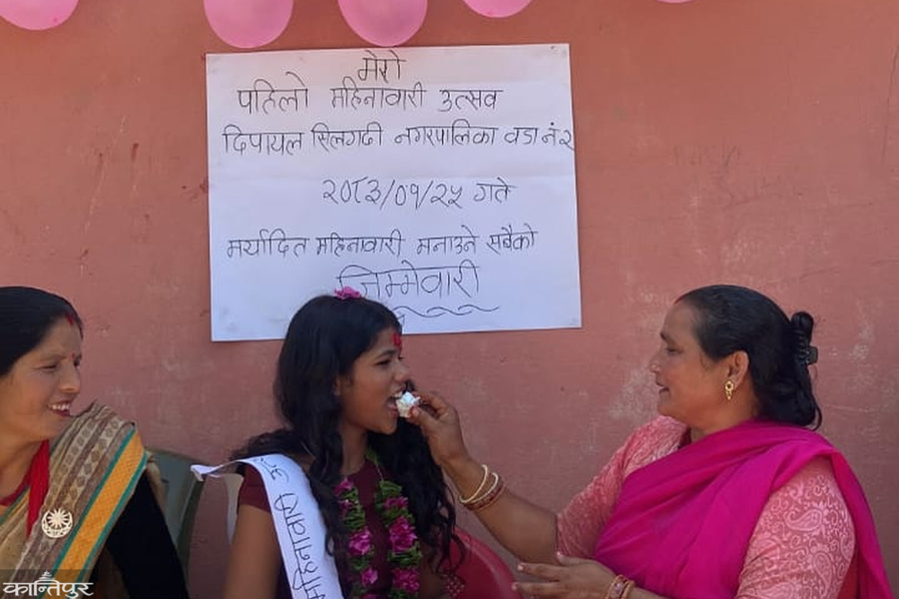 Celebrating the first menstruation in Doti