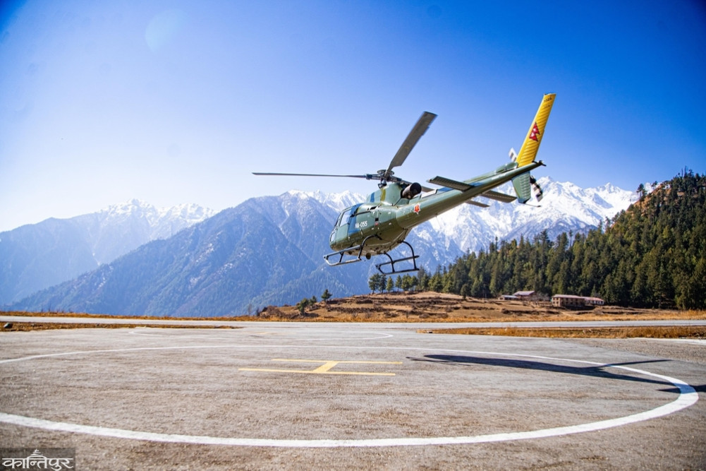Pregnant woman injured in auto accident brought to Surkhet by helicopter