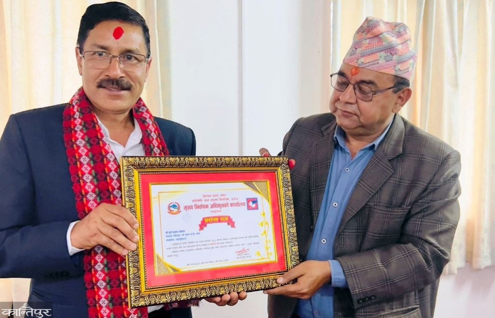 Chauhan honored as best polling officer