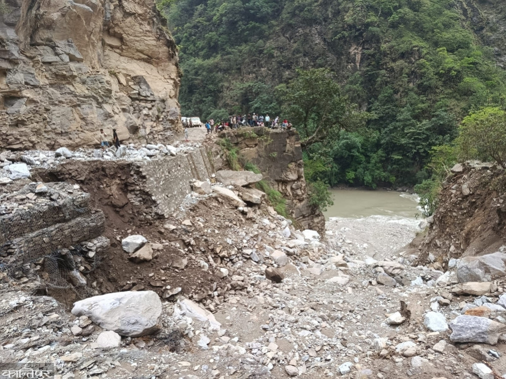 Kalikot section of Karnali Corridor blocked due to landslide