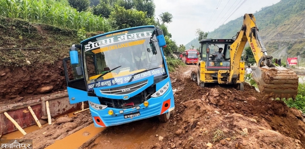 Road travel in Karnali becomes more risky during monsoon