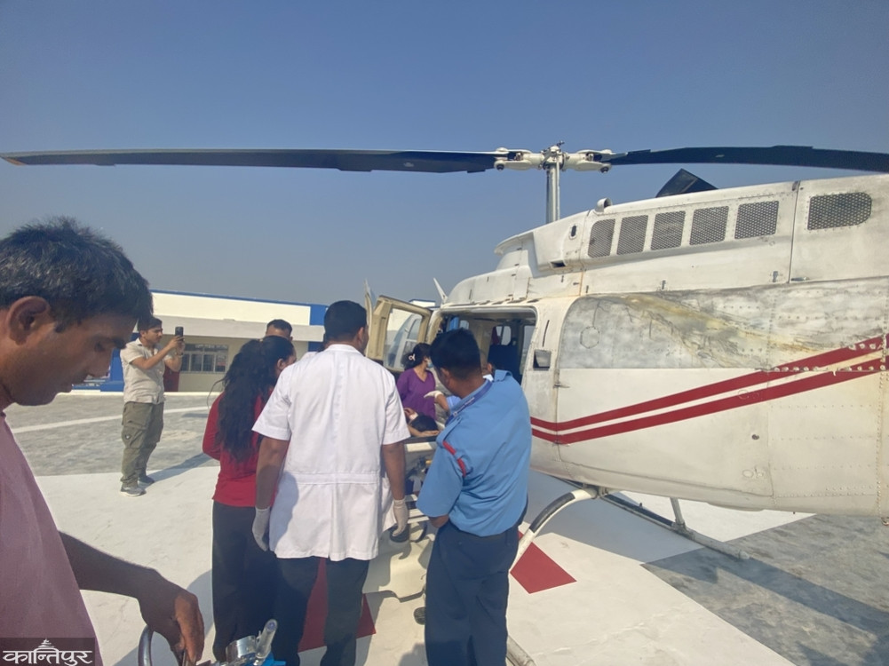 Air rescue of 18-year-old pregnant woman with complicated medical condition from Bajura