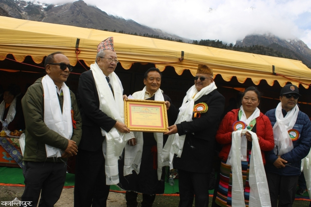 Family of climber who successfully climbed Mount Manaslu honored