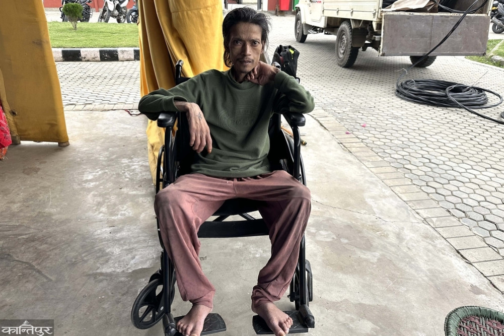 A dozer ran over the hut of a disabled man named Bheshraj, his wife lost her job