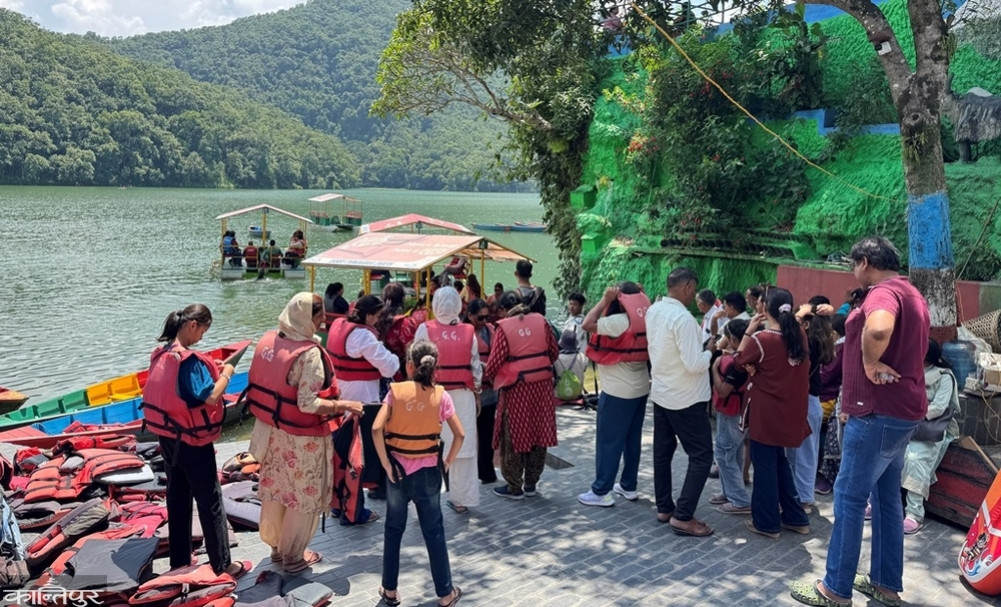 Indian tourists flock to Pokhara to escape the heat in the lap of the mountains