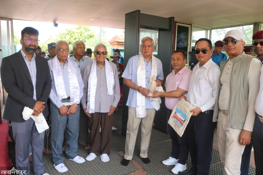 Indian ambassador visits Lumbini to inspect building construction