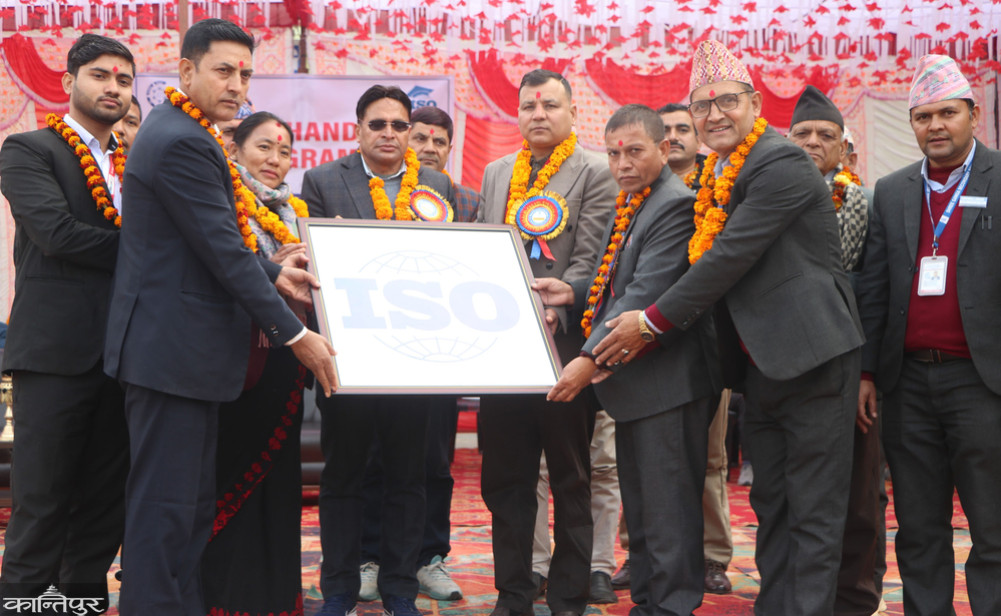Palpa's Ganga Secondary School receives international quality mark