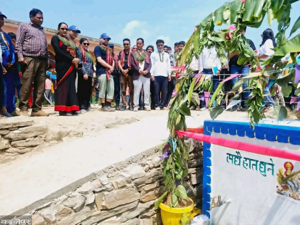 The joy of having water in the village