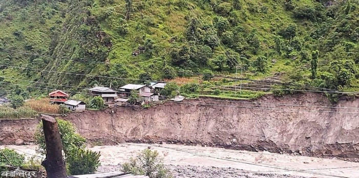 Ten families who had migrated to Longata after their water source dried up due to the earthquake have been displaced again by flooding