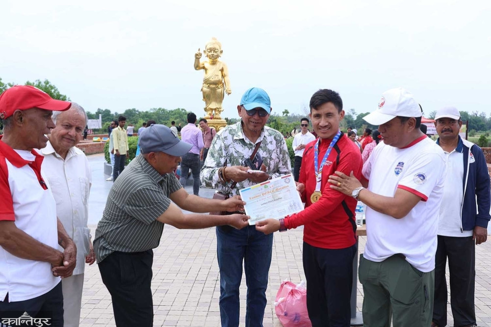 Kul Bahadur Basnet wins Lumbini Peace Meditation Marathon title