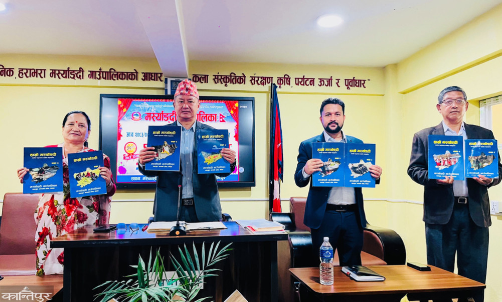 Local textbooks up to grade 8 in Marsyangdi