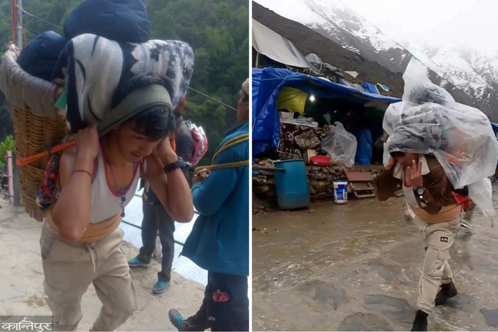Youth from Jumla carrying pilgrims to Kedarnath, raising funds for their education