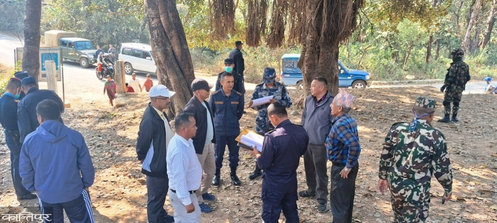 Security committee monitoring at Nawalpur polling station