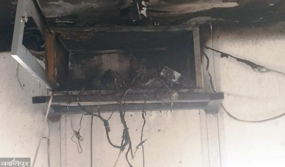 Fire breaks out at Hetauda Transport Office due to electrical short circuit, license service disrupted