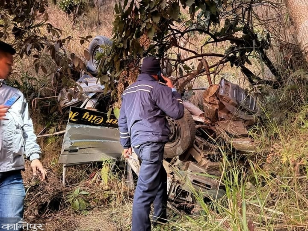 Bhimphedi accident: 4 dead identified, 2 injured including driver taken to Bharatpur for treatment