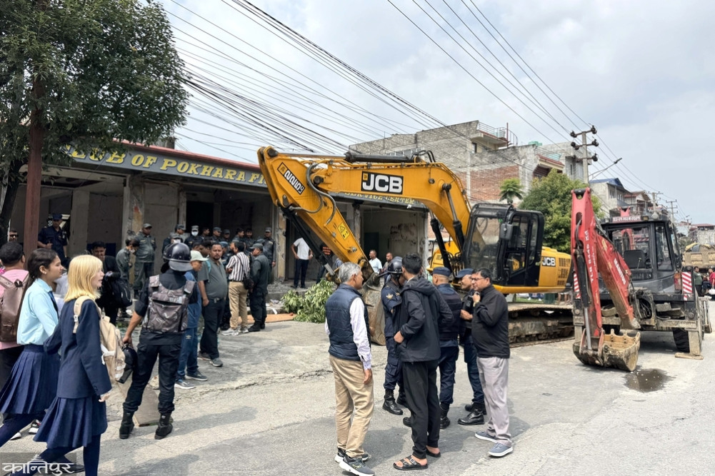 More than 160 structures built by encroaching on the Firke River are being demolished