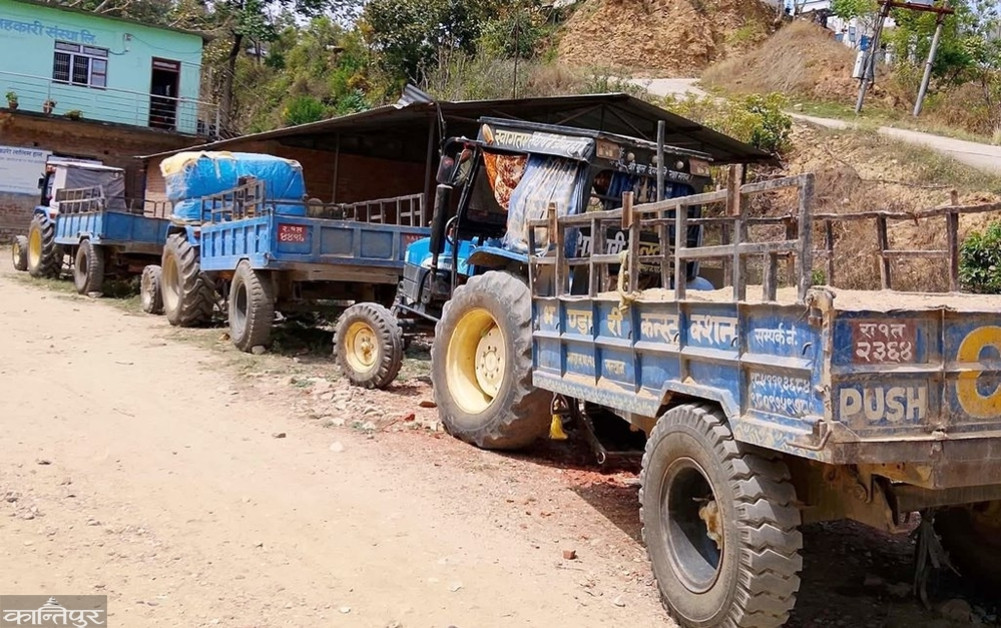 63 vehicles involved in illegal gravel and sand mining seized in Salyan